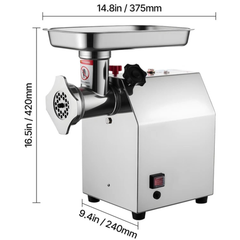 Commercial Electric Meat Grinder 5.5lb/min with Sausage Stuffer-Hammerox Industrial