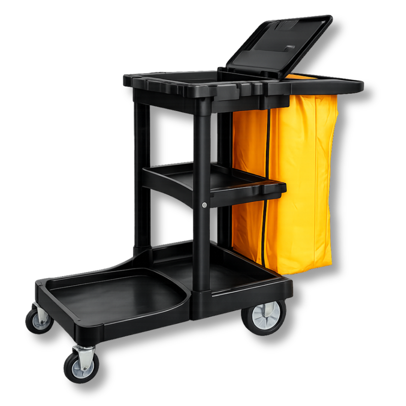 Commercial Janitor Cleaning Trolley with Lid-Hammerox Industrial