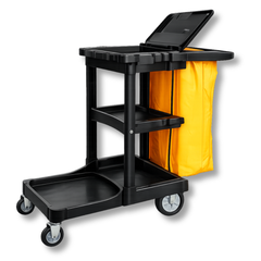 Commercial Janitor Cleaning Trolley with Lid