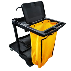 Commercial Janitor Cleaning Trolley with Lid
