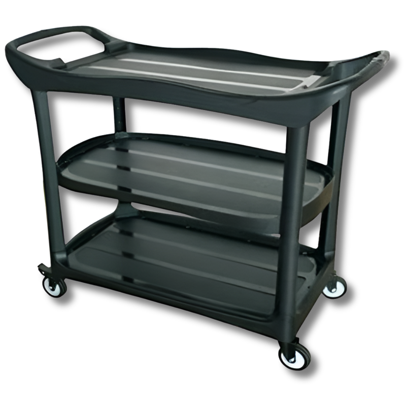 Compact 3 Shelf Utility Trolley-Hammerox Industrial