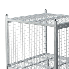 Configurable Full Height Lockable Storage Cage with Shelves & Stacking Roof-Hammerox Industrial