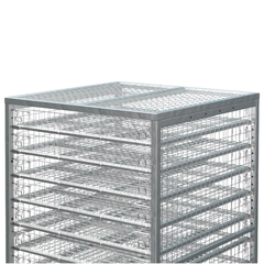 Configurable Full Height Storage Cage with Shelves-Hammerox Industrial
