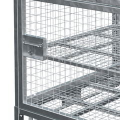 Configurable Standard Height Lockable Storage Cage with Shelves & Stacking Roof-Hammerox Industrial