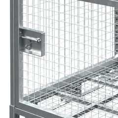 Configurable Standard Height Lockable Storage Cage with Stacking Roof-Hammerox Industrial