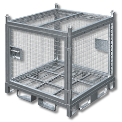 Configurable Standard Height Lockable Storage Cage with Stacking Roof-Hammerox Industrial