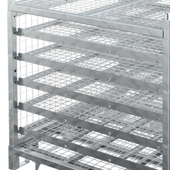 Configurable Standard Height Storage Cage with Shelves & Stacking Roof-Hammerox Industrial