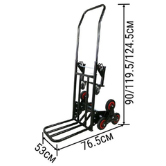 Convertible Design Stair Climbing Hand Truck with 6 Wheels-Hammerox Industrial