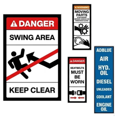 Crawler Dozer Safety Sticker Pack