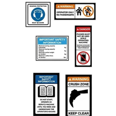 Crawler Dozer Safety Sticker Pack