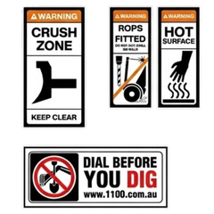 Crawler Dozer Safety Sticker Pack