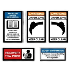 Crawler Loader Safety Sticker Pack