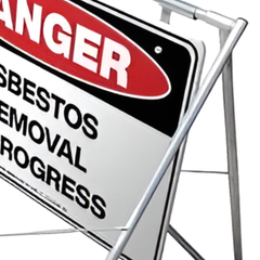 Danger Asbestos Removal in Progress Swing Stand & Sign