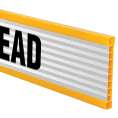 Danger Crane Working Overhead Reflective Plastic Barrier Board 2500 x 135mm
