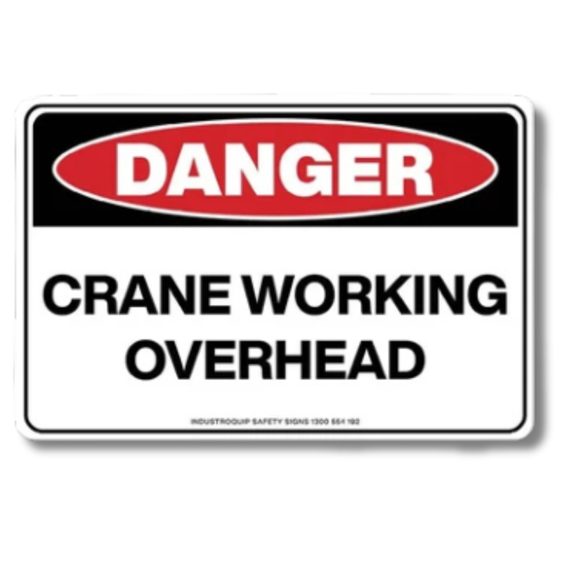 Danger Crane Working Overhead Swing Stand Sign