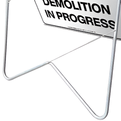 Danger Demolition in Progress Swing Stand & Sign