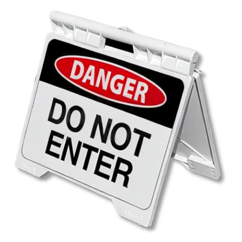 Danger Do Not Enter Heavy Duty A Frame Sign