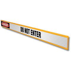 Danger Do Not Enter Reflective Plastic Barrier Board 2500 x 135mm