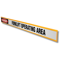 Danger Forklift Operating Area Plastic Barrier Board 2500 x 135mm