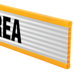 Danger Forklift Operating Area Plastic Barrier Board 2500 x 135mm