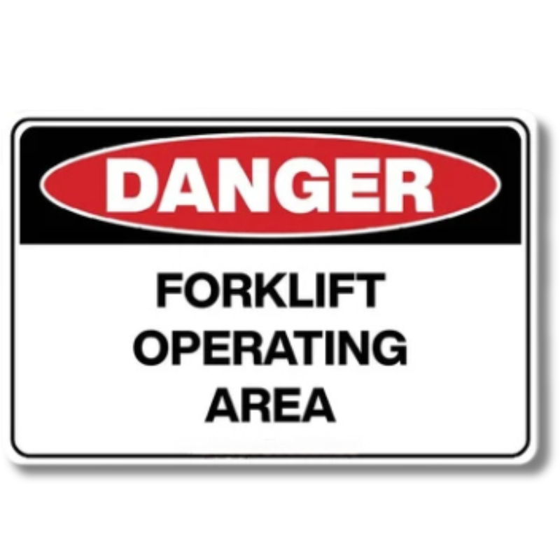 Danger Forklift Operating Area Swing Stand Sign