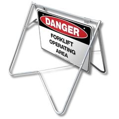 Danger Forklift Operating Area Swing Stand & Sign