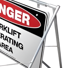 Danger Forklift Operating Area Swing Stand & Sign