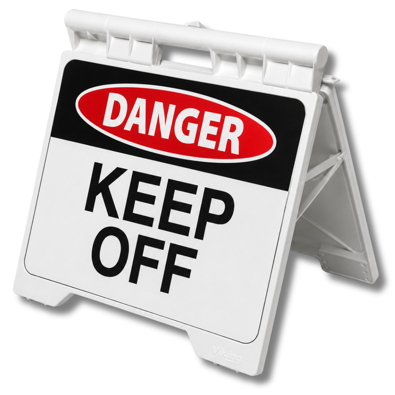 Danger Keep Off Heavy Duty A Frame Sign