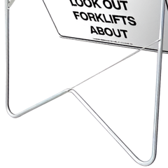 Danger Look Out Forklifts About Swing Stand & Sign