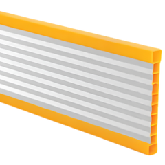 Danger Workers Above Plastic Barrier Board
