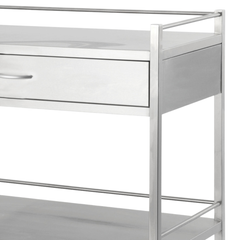 Double Stainless Steel Instrument Trolley with 1 Drawer-Hammerox Industrial