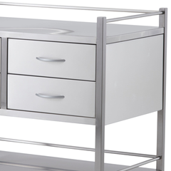 Double Stainless Steel Instrument Trolley with 4 Drawers-Hammerox Industrial
