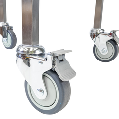 Double Stainless Steel Instrument Trolley with 4 Drawers-Hammerox Industrial