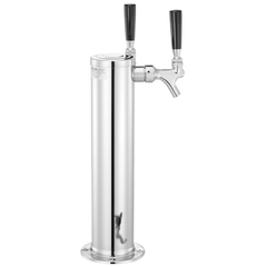 Double Tap Draft Beer Tower Dispenser Stainless Steel-Hammerox Industrial