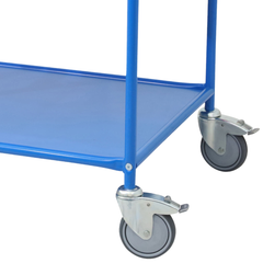 Double Tub Order Picking Trolley Kit with 2 No.10 Red Plastic Tubs-Hammerox Industrial