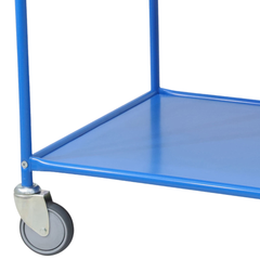 Double Tub Order Picking Trolley Kit with 2 No.10 Red Plastic Tubs-Hammerox Industrial