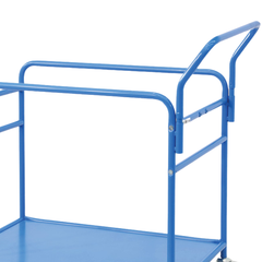 Double Tub Order Picking Trolley Kit with 2 No.10 Red Plastic Tubs-Hammerox Industrial