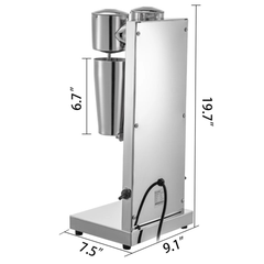 Double Head Electric Milkshake Machine Stainless Steel