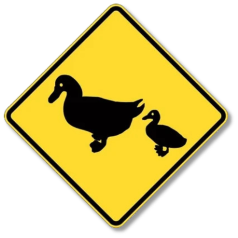 Ducks Sign Class 1 Reflective 600 x 600mm