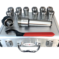 ER32 MT4 Collet Set with Chuck Holder 14 Piece - Metex