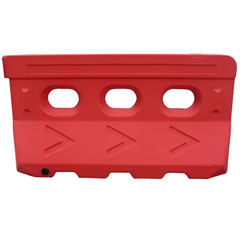 Economy Water Filled Road Safety Barrier Red or Yellow 1410 x 780 x 360mm