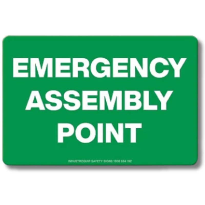 Emergency Assembly Point Swing Stand Sign