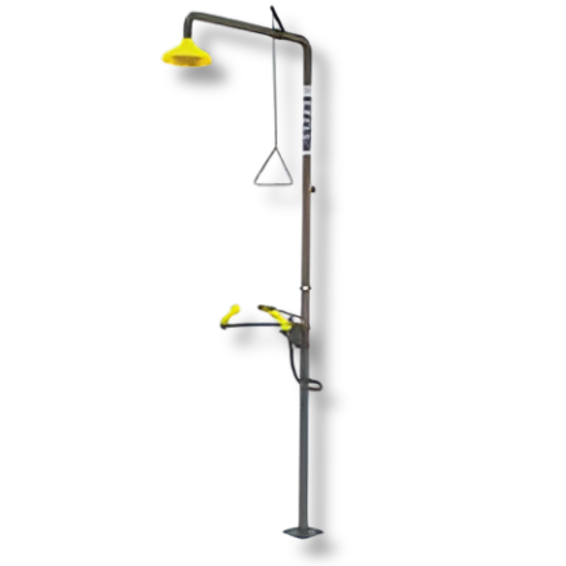 Emergency Safety Shower with Single Nozzle Eyewash No Bowl No Foot Treadle