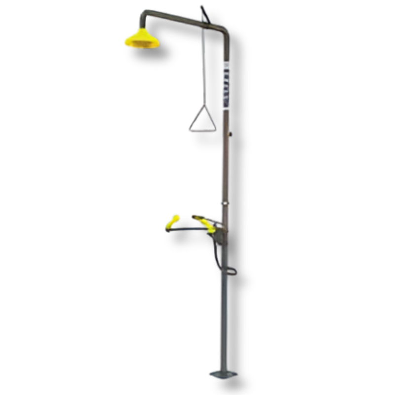 Emergency Safety Shower with Single Nozzle Eyewash with Bowl No Foot Treadle