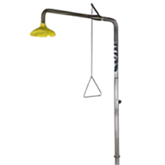 Emergency Safety Shower with Single Nozzle Eyewash with Bowl & Foot Treadle