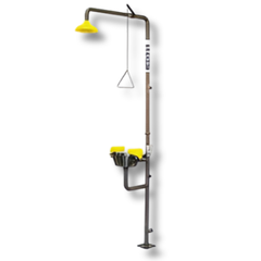 Emergency Safety Shower with Triple Nozzle Eye & Face Wash with Bowl No Foot Treadle