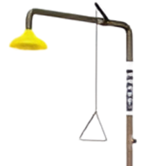 Emergency Safety Shower with Triple Nozzle Eye & Face Wash with Bowl No Foot Treadle