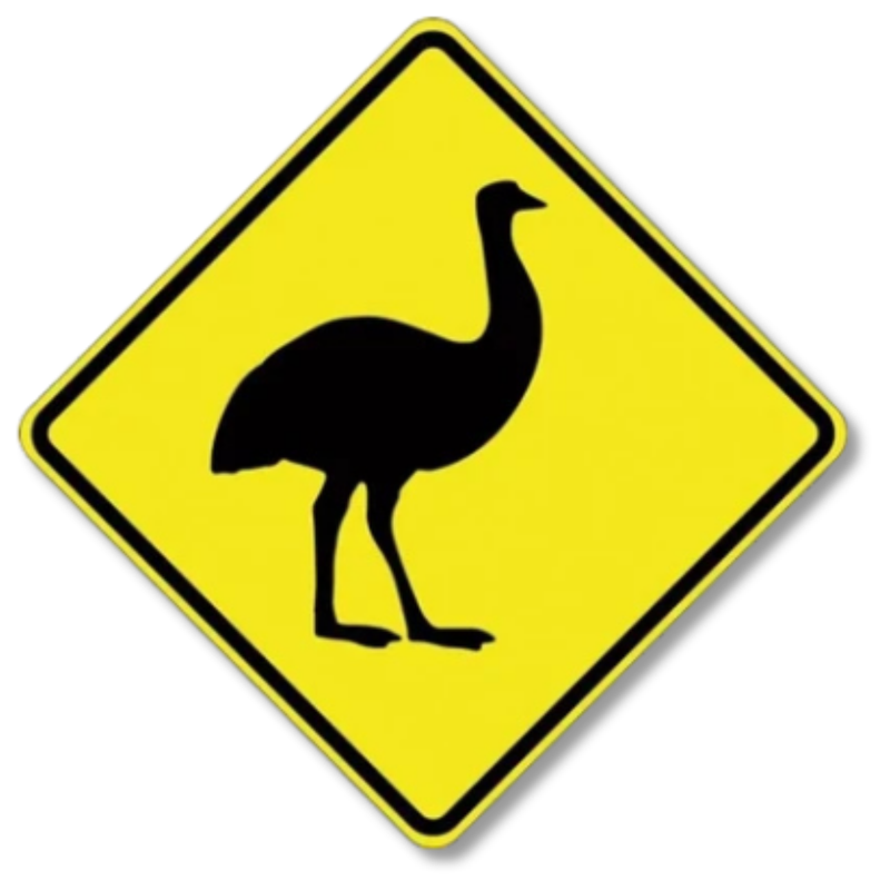Emu Sign Class 1 Reflective 600 x 600mm