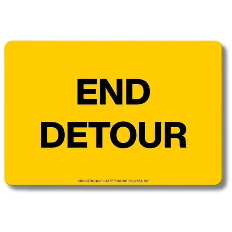 End Detour Swing Stand Sign