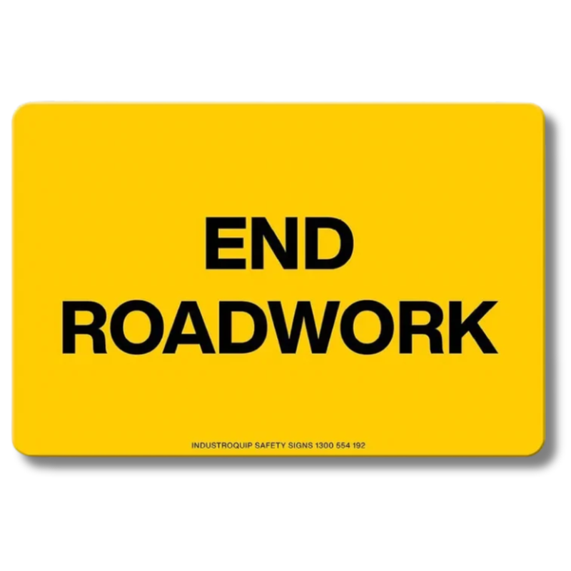 End Roadwork Swing Stand Sign